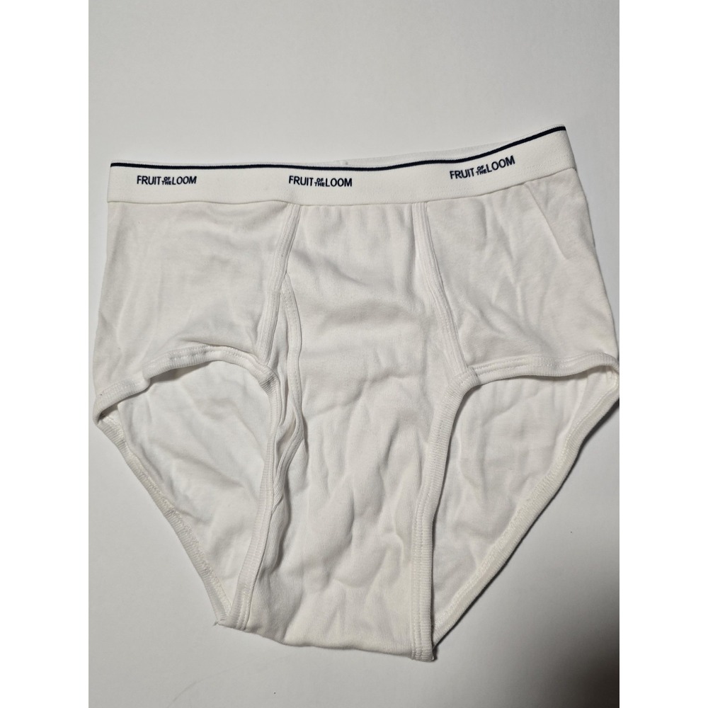Fruit of The‎ Loom White Brief  Large 36-38  New 100% Cotton